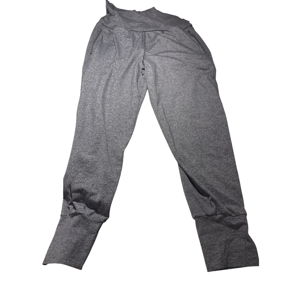 Aerie Move Heather Gray High Waist Zipper Pocket Jogger Pants Womens Medium